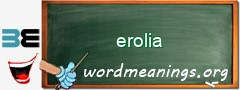 WordMeaning blackboard for erolia